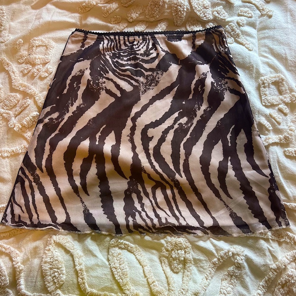 Zebra printed skirt